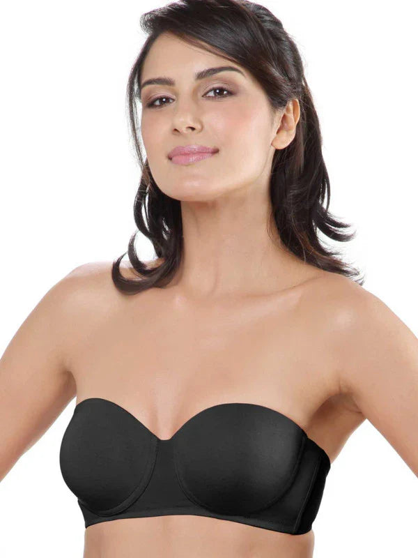 Black Padded Wired Detachable Medium Coverage Bra ( Pack of 2 )