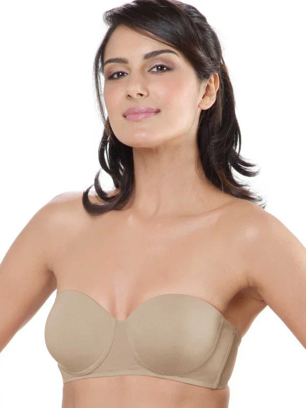 Beige Padded Wired Detachable Medium Coverage Bra ( Pack of 2 )